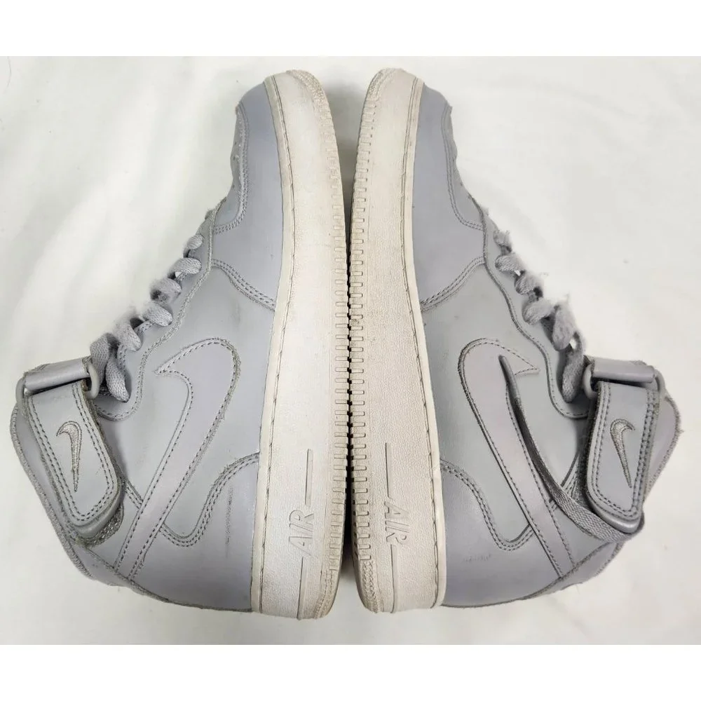 Nike Men's Sz. 9 Nike Air Force 1 Mid Wolf Grey White Sneakers